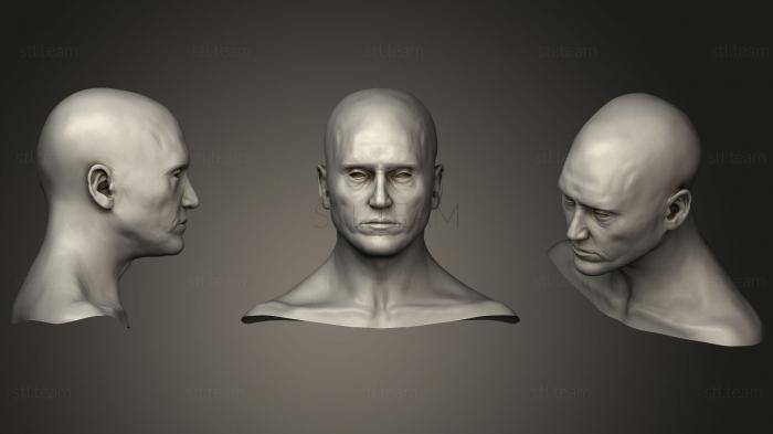 3D модель Кристофер Уокен без волос (STL)